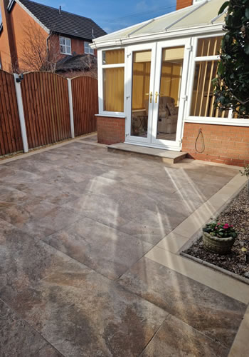 Porcelain garden paving in bolton